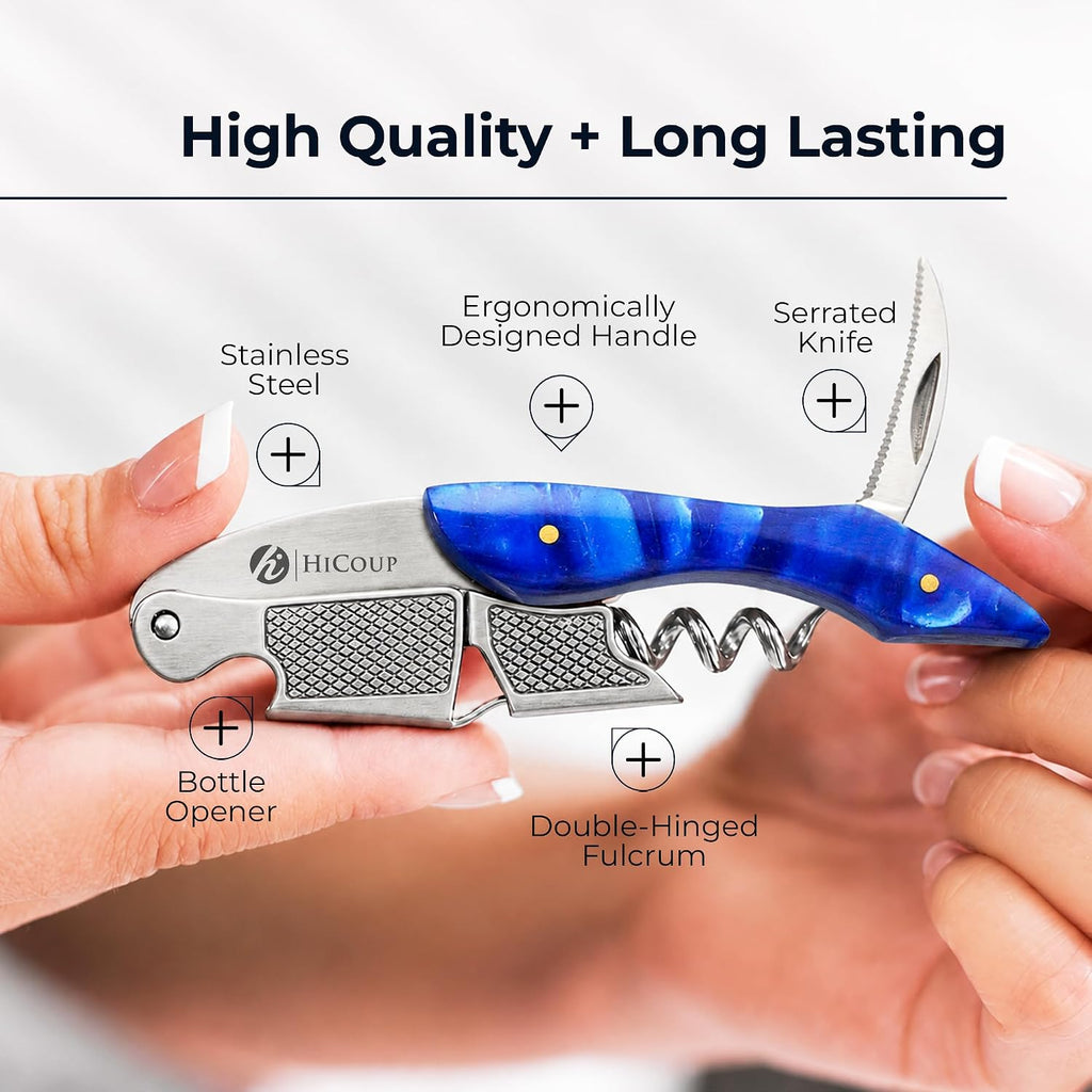 HiCoup Wine Opener - Professional Corkscrews for Wine Bottles w/Foil