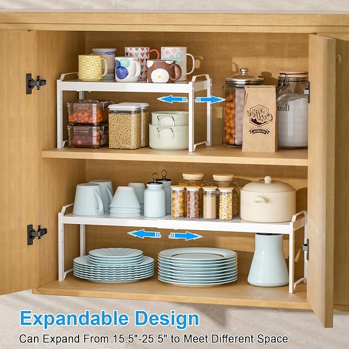 2 Pack Stackable Expandable Shelves - Image 4