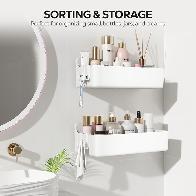 Nieifi Adhesive Wall Shelf, Shower Shelves, Shower Organizer - Image 3