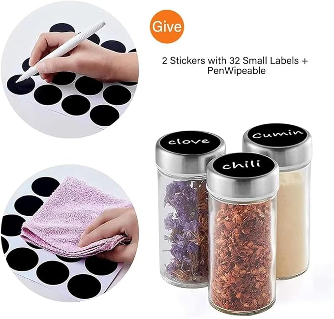 EBIZ&TECH 20-Jar Stainless Steel Rotating Spice Rack - Image 5