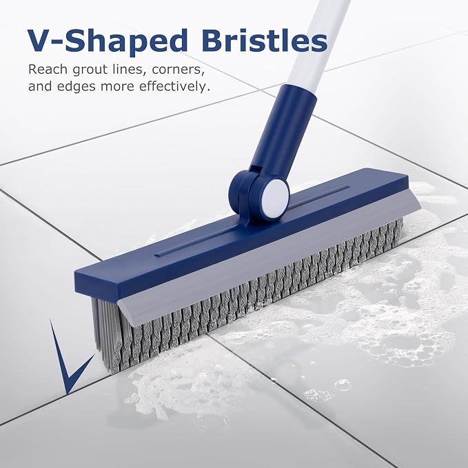 IVYROLL Grout Brush with Long Handle, Grout Cleaner Brush - Image 2