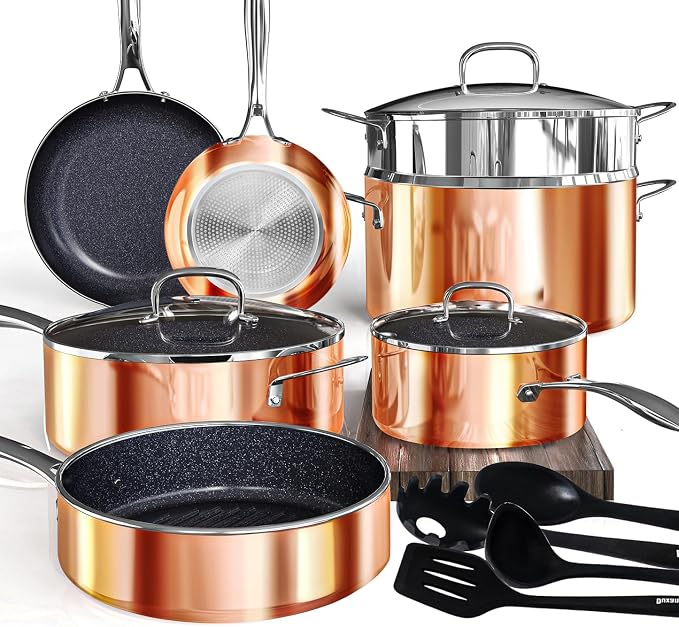 Deluxe DUXANO 14PC Healthy Pots and Pan by Duxano