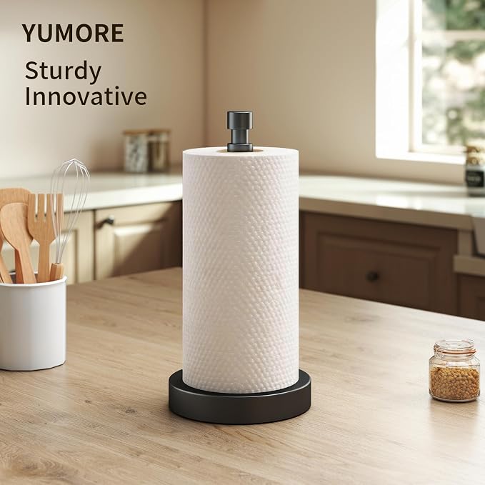 YUMORE Paper Towel Holder Countertop, Standing Paper Towel Roll Holder - Image 2
