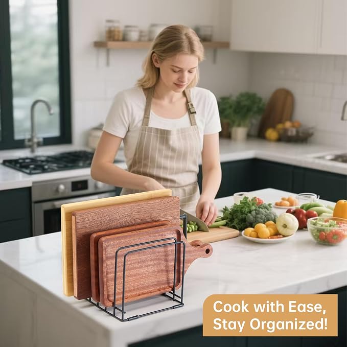 2-Pack 5-Tier Cutting Board Holder, Kitchen Cabinet Organizer Holder, - Image 2