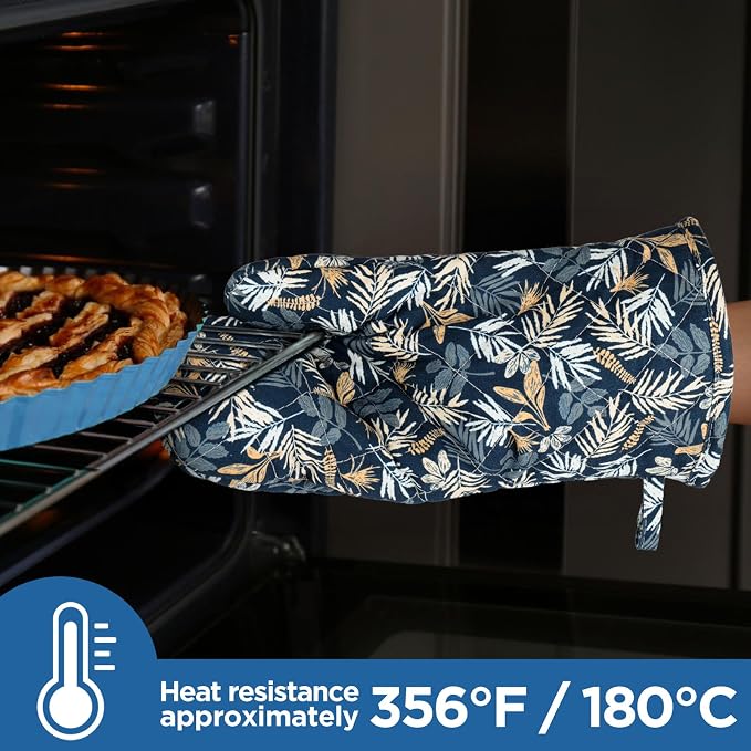 BONTHEE Oven Gloves Extra Long Cotton Cooking Gloves - Image 4