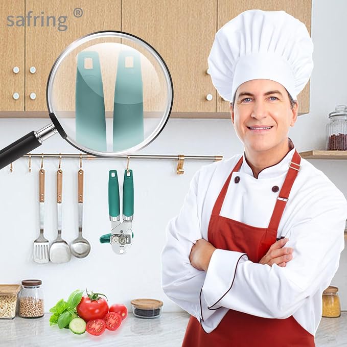 Safring Can Opener Manual, Handheld Strong Heavy Duty Stainless Steel Can Opener - Image 7