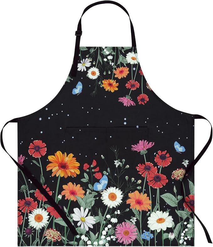 ASPMIZ Floral Apron for Adults, Waterproof Women Apron by ASPMIZ