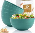 Wheat Straw Large Bowls 60 OZ, Popcorn bowl Bowls Set of 6, Unbreakable and by BUSOKIP