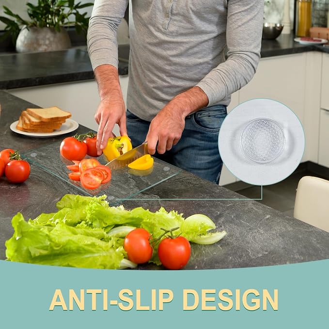 VASUHOME Tempered Glass Cutting Board - Image 4