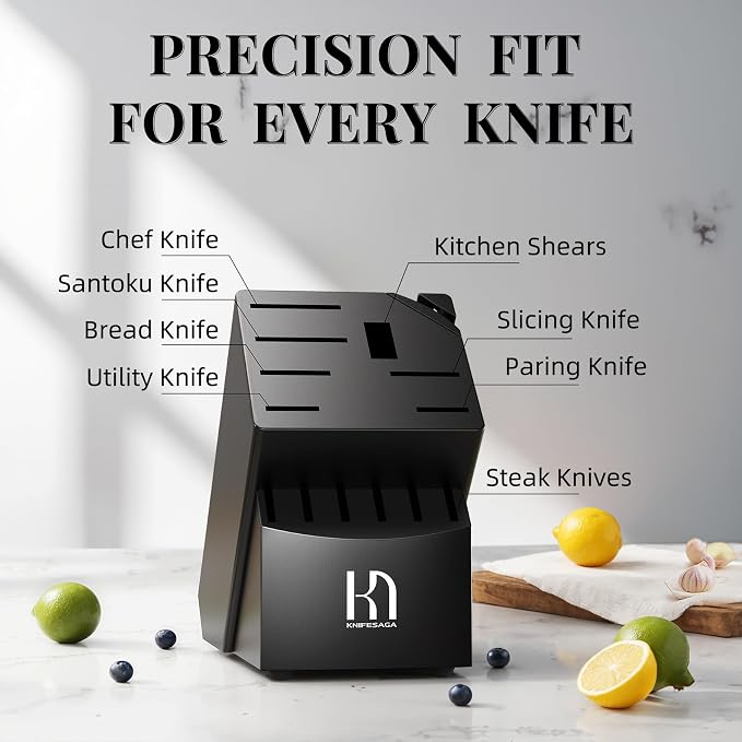 KnifeSaga Knife Set Premium, Kitchen Knife Block Set 14 Pcs Japanese High - Image 9