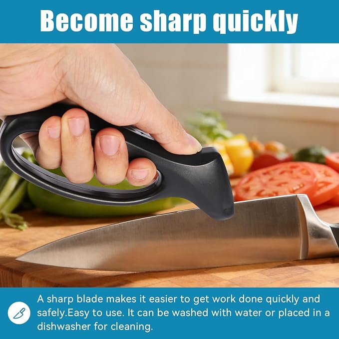2pc Black Knife Sharpener - Image 2