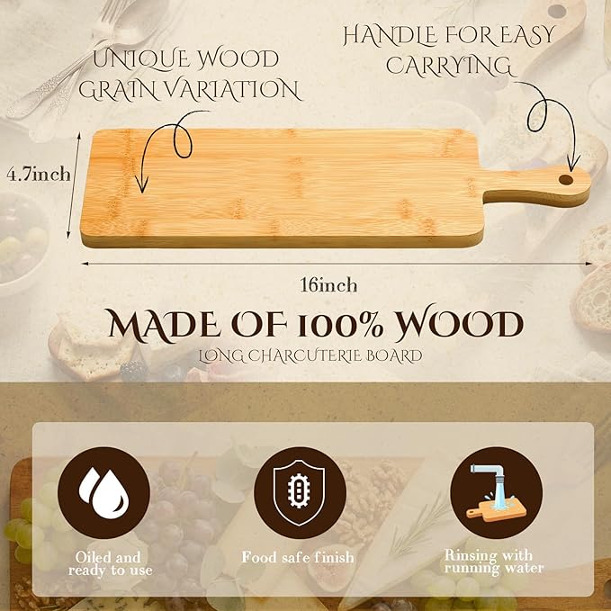 Nuenen 10 Pcs Wood Cutting Board - Image 2