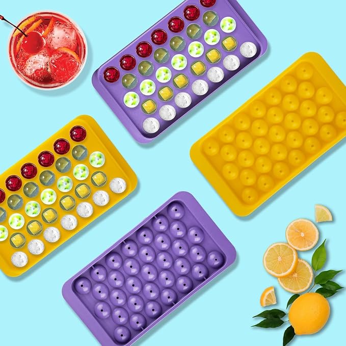 Small Ice Cube Trays for Freezer – 2 Pack Hard Plastic Mini Ice Cube Trays - Image 4