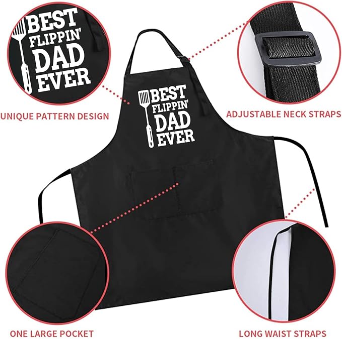 Rosoz Funny BBQ Black Chef Aprons - Image 3