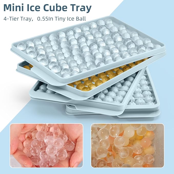 WIBIMEN Mini Ice Cube Trays, 0.55” Tiny Pebble Ice - Image 7
