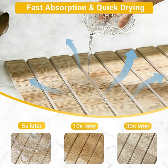 Dish Drying Mats, Large 24x16 Inch Diatomaceous Earth Drying Mat / - Image 3