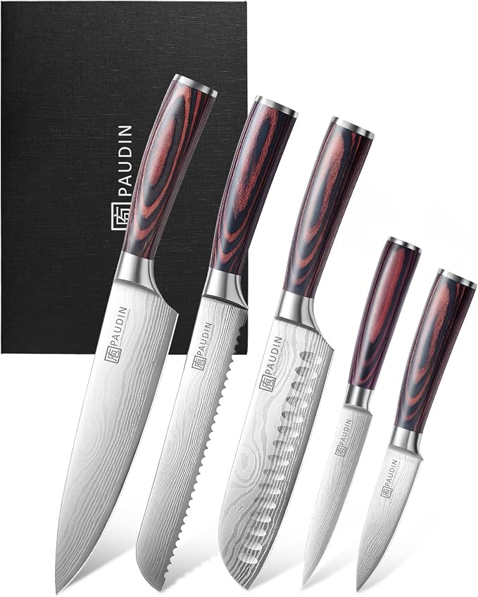PAUDIN Knife Set, Stainless Steel Chef Knife Set by PAUDIN