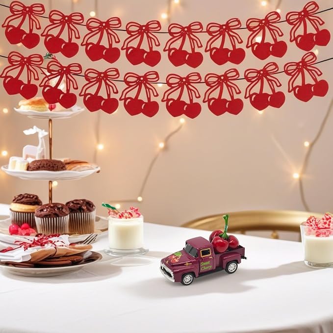 Cherry Decor – 4.9″Sweet Cherry Mini Vintage Metal Truck - Image 2