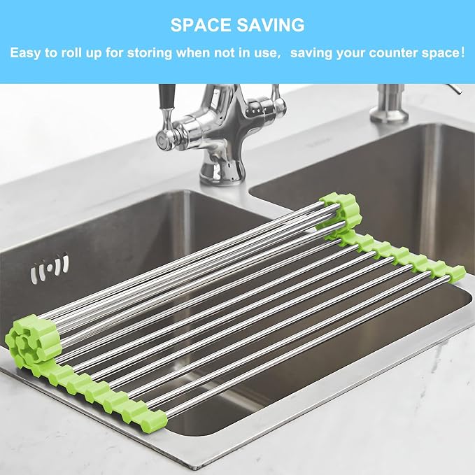 Seropy Roll Up Dish Drying Rack Over The Sink Drying Rack - Image 3