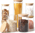 ComSaf Glass Food Storage Jars Set of 6, Canisters Sets by ComSaf
