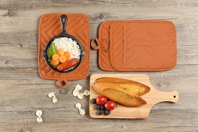 Oven Pot Holder with Pocket Cotton Heat Resistant Coaster Potholder Kitchen Hot - Image 7