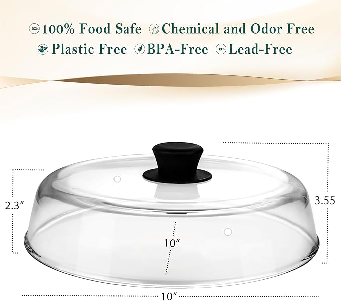 Le'raze 10inch Glass Microwave Splatter Cover - Image 4