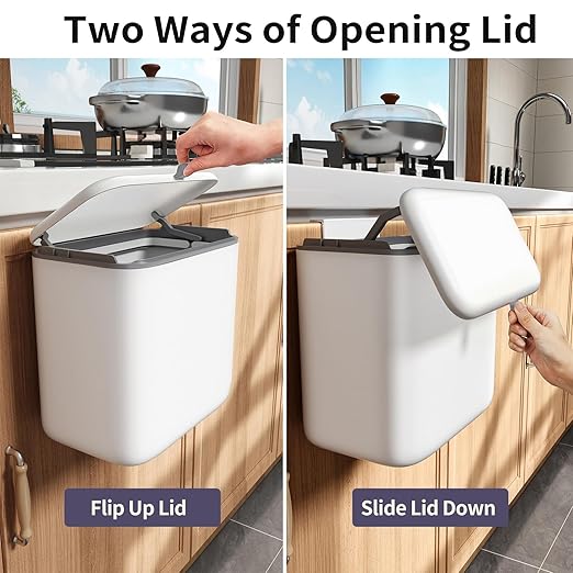 Compost Bin Kitchen for Countertop or Under Sink, 2.6 Gallon Hanging Small - Image 4