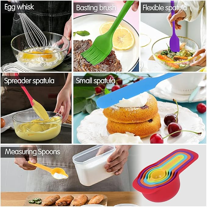 Rottay Mixing Bowls with Airtight Lids, Nesting Bowls with 3 Grater Attachments - Image 6