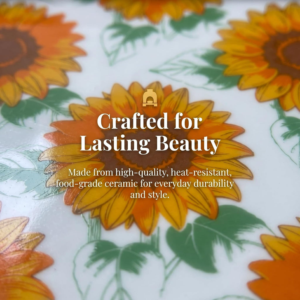 Sunflower Ceramic Spoon Rest for Stove Top for Kitchen Counter