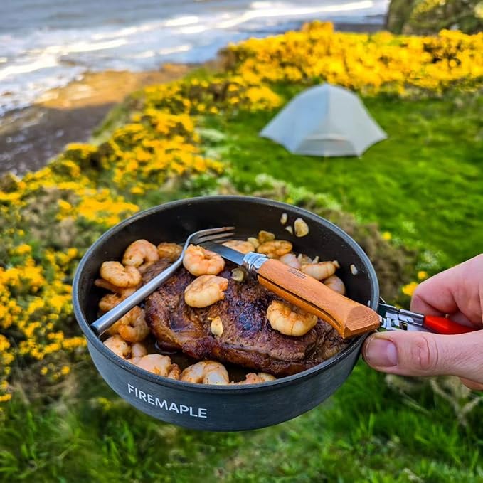 Fire-Maple 7.6 Inch Camping Frying Pan w/Nonstick Coating | Durable Lightweight - Image 2
