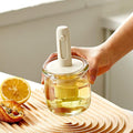 Retractable Oil Brush Dispenser, 2-in-1 Glass Olive Oil Bottle by Unknown