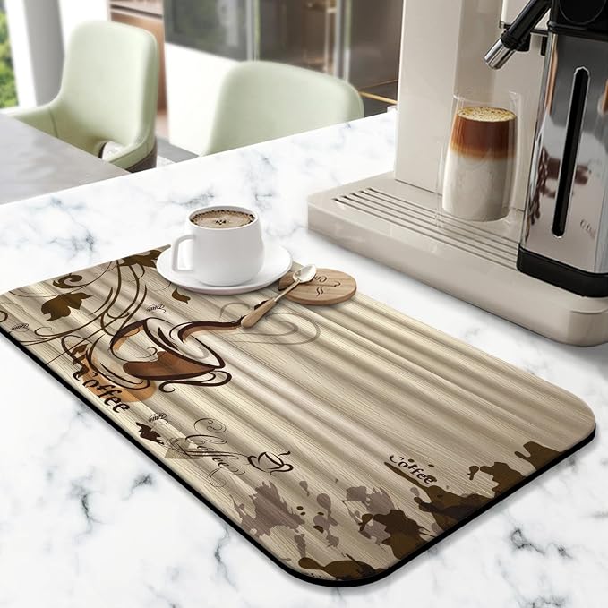 Fun Coffee Mat 19inx12in, Coffee Bar Mat - Image 2