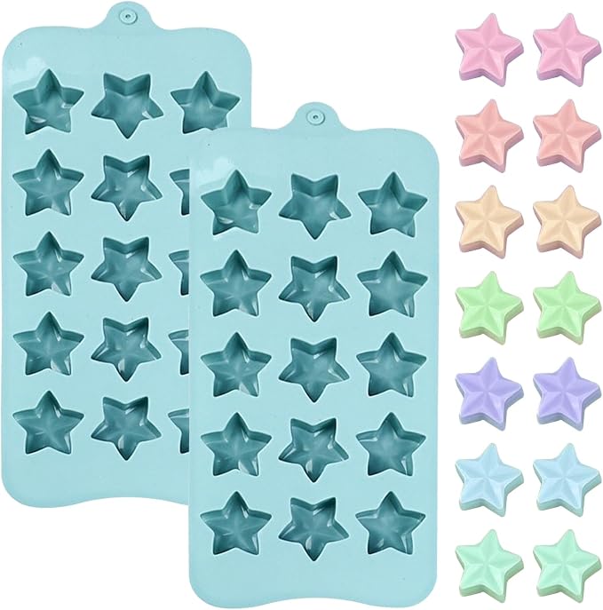 Star-Shaped Silicone Molds, 15 Cavities Each by Fchil