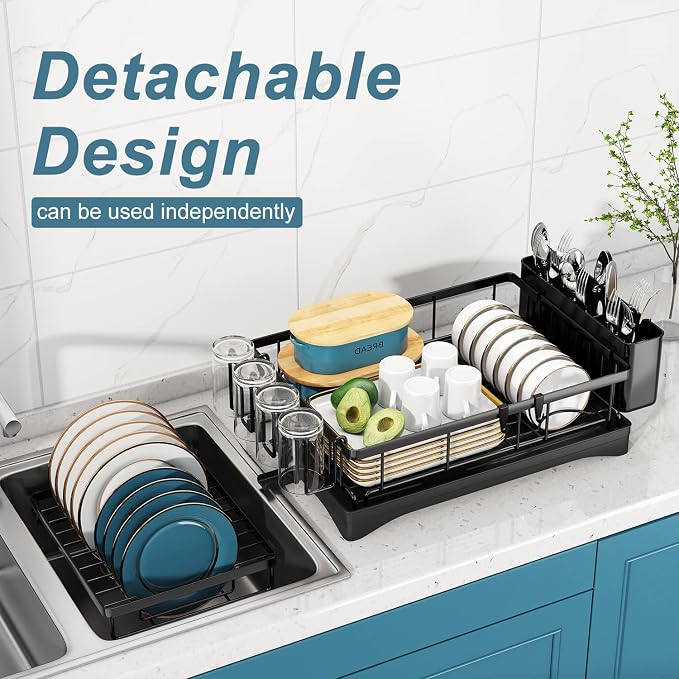 Dish Drying Rack, 2 Tier Dish Racks - Image 5