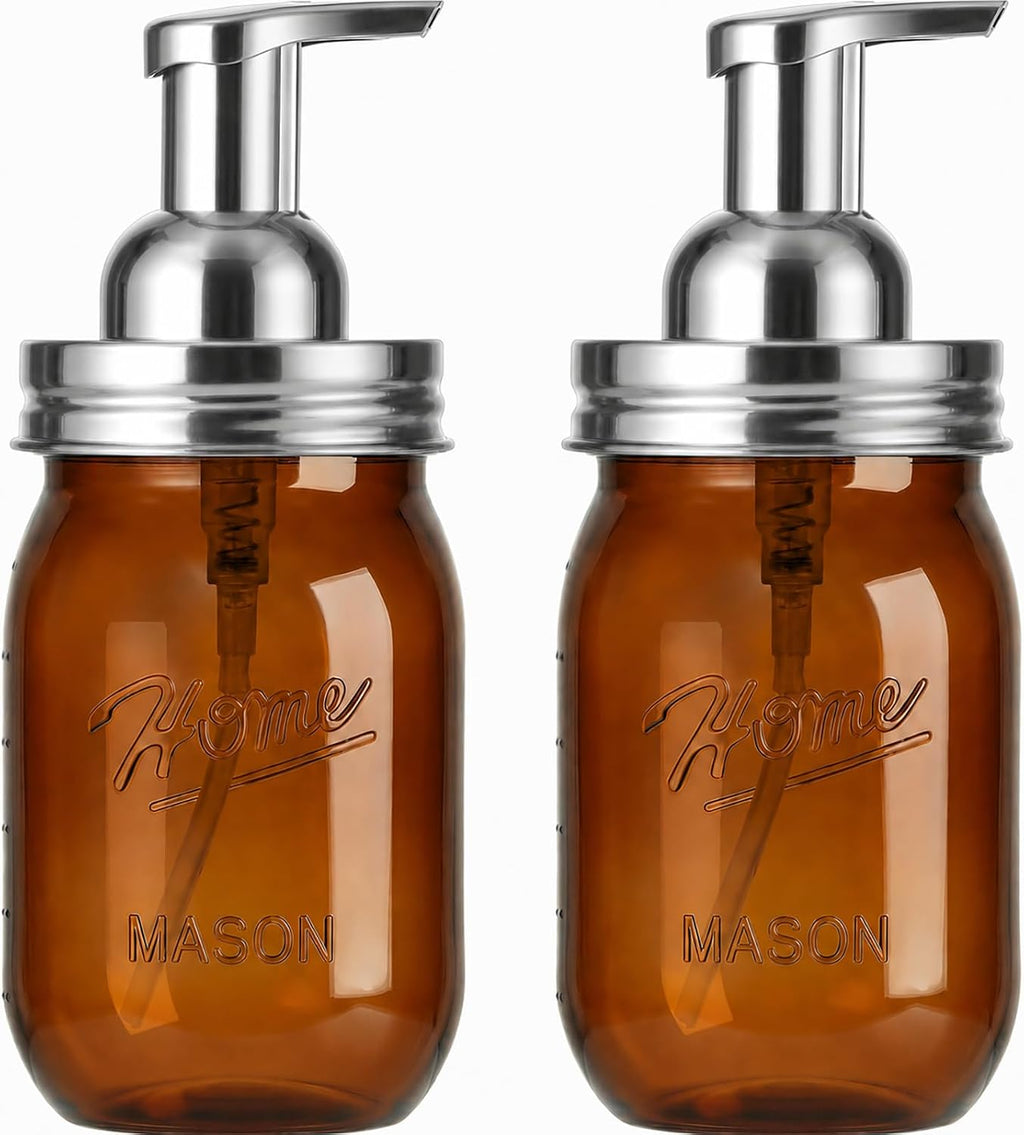 Amolliar Plastic Mason Jar Foaming Soap Dispenser Pump Lid