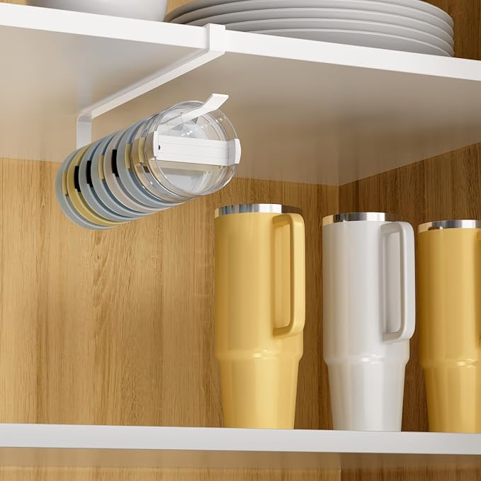 Quehun 2 PCS Tumbler Lid Organizers, Ample Lid Capacity Up to 30 Lids, No - Image 5