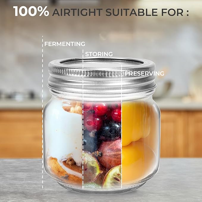 Eathtek Small Mason Jars 8oz/240ml - Image 3