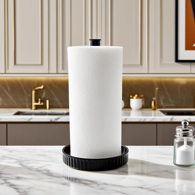 VROOMIUM Paper Towel Holder Countertop, Ceramic Base Easy-to-Clean, 1.5 lbs - Image 7