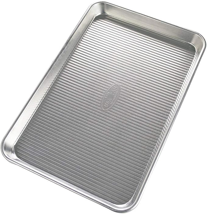 USA Pan Jelly Roll Pan, Heavy Duty Aluminized Steel, 14.1875 x 9.25, by USAPan