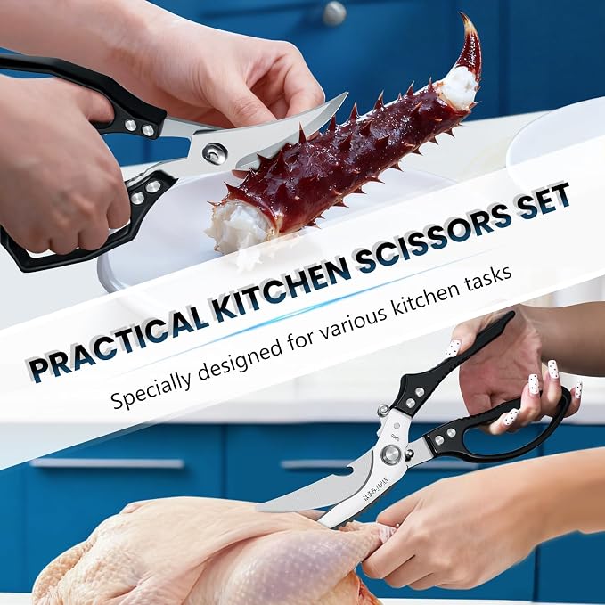 HUUSK Black Kitchen Scissors Set - Image 2