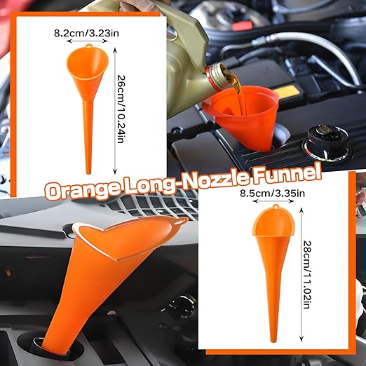 10Pcs Funnels for Automotive Use, Automotive Funnels Set, Wide Mouth Fuel Funnel - Image 3