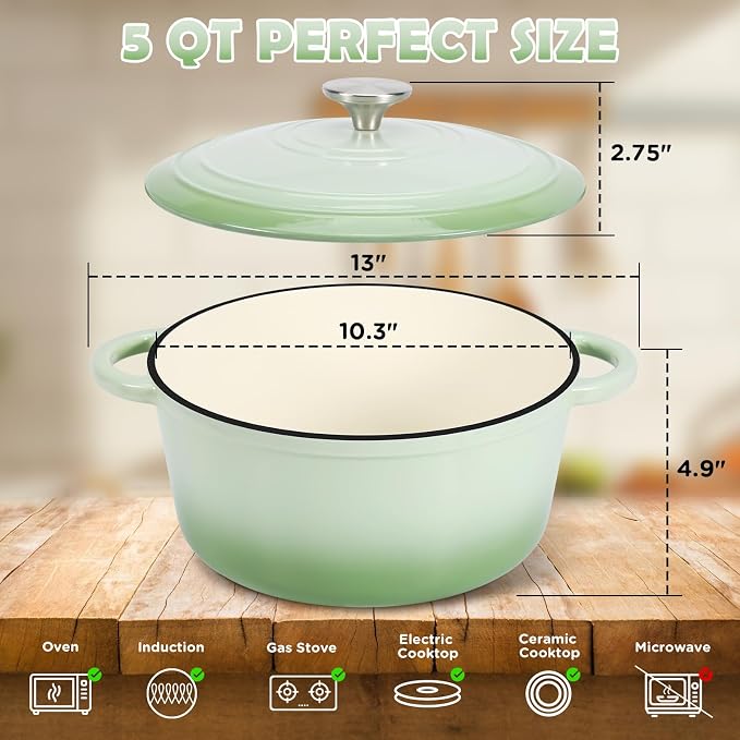 Enameled Cast Iron Dutch Oven Pot - Image 3