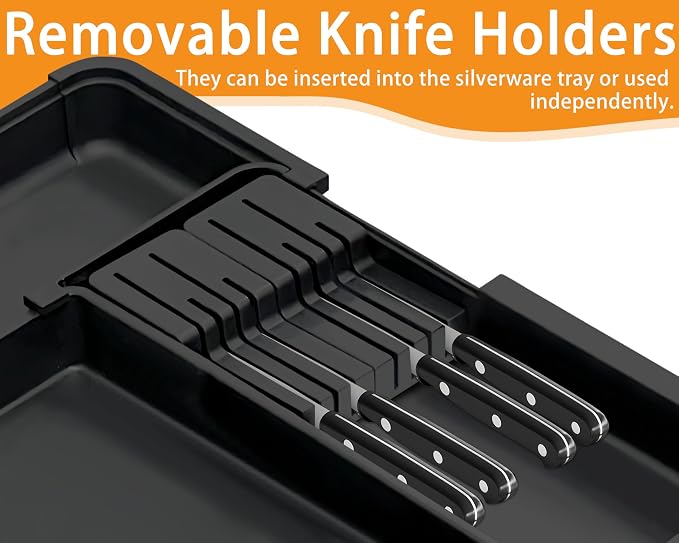 Large Utensil Drawer Organizer for Kitchen, Expandable Silverware Organizer - Image 4