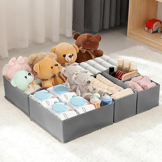 Drawer Organizer Clothes, 16 Pack Dresser Organizer Bins, Foldable Closet - Image 7