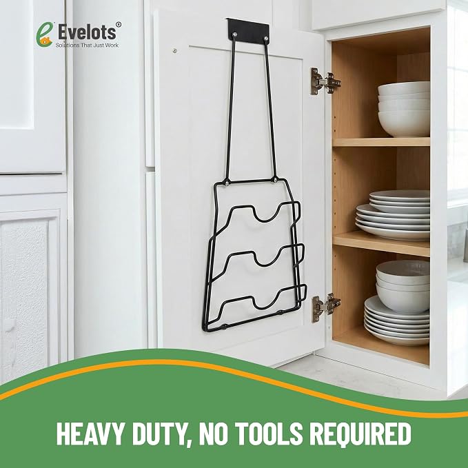 Evelots 2-in-1 Pot Lid Organizer - Image 7