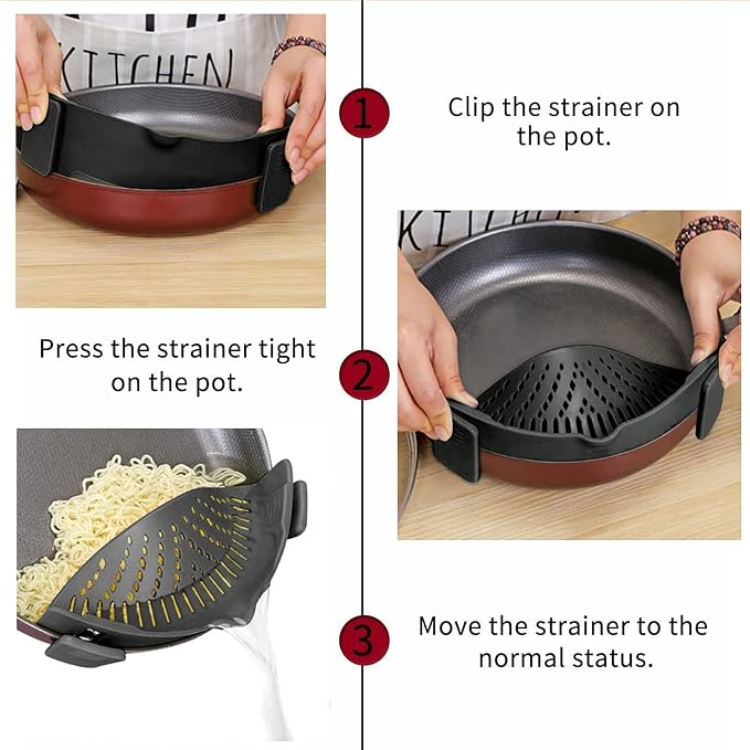2 Pcs Clip on Strainers, Pot Strainer - Image 3