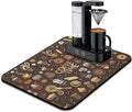 Coffee Bar Mat Accessories for Countertop Super Absorbent Anti-Slip Silicone by Kuyig+Home
