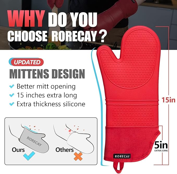 Rorecay 6pcs Oven Mitts and Pot Holders Sets - Image 2