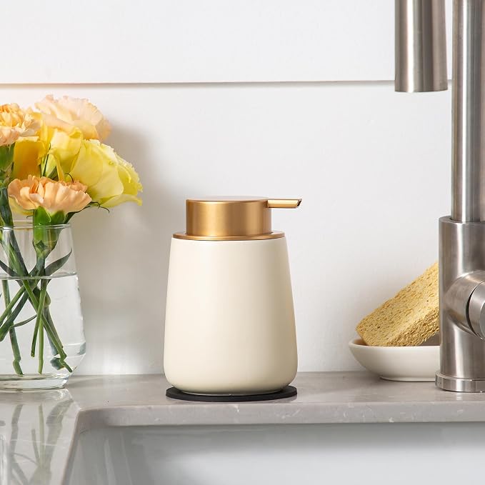 Enra Ceramic Soap Dispenser, 12 oz Hand Lotion Dispenser - Image 6