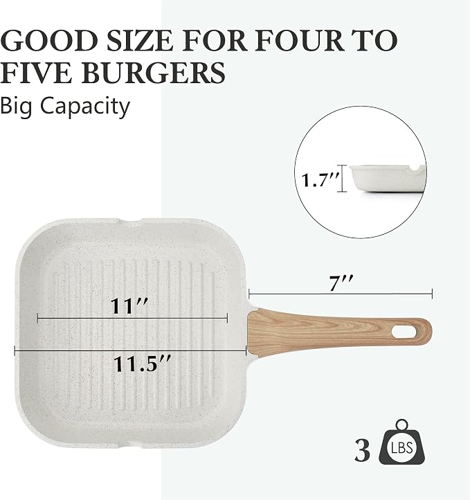 SENSARTE Nonstick Ceramic Grill Pan - Image 7